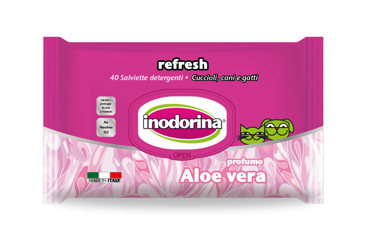 Inodorina refresh -vlažne maramice Aloe Vera